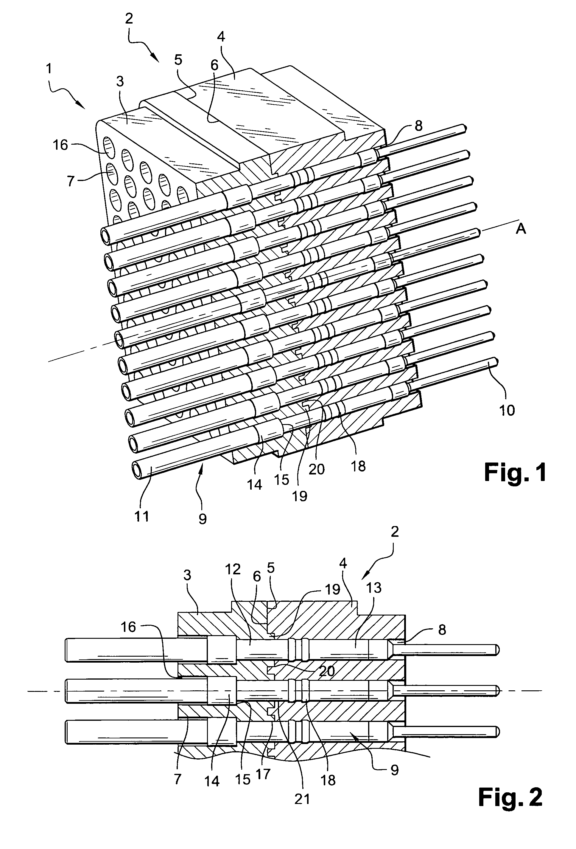 Connection unit and mounting process for such a connection unit