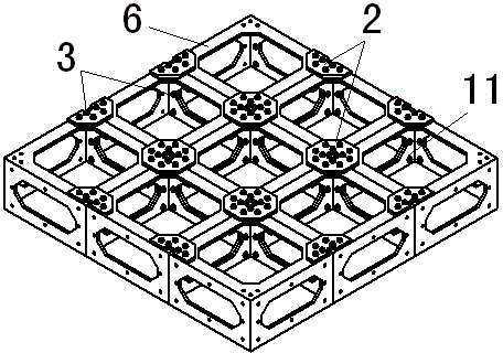 Combined long-span ribbed slab structure