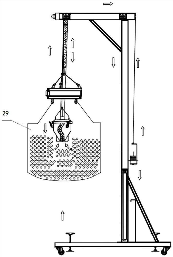Rapid feeding device and feeding method for injection molding equipment