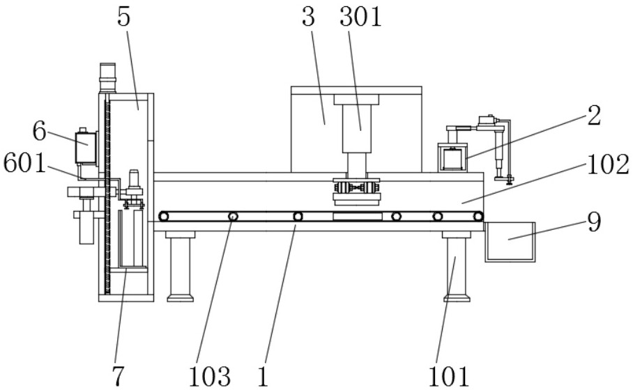 A punching tool for an electronic chip with a clamping structure
