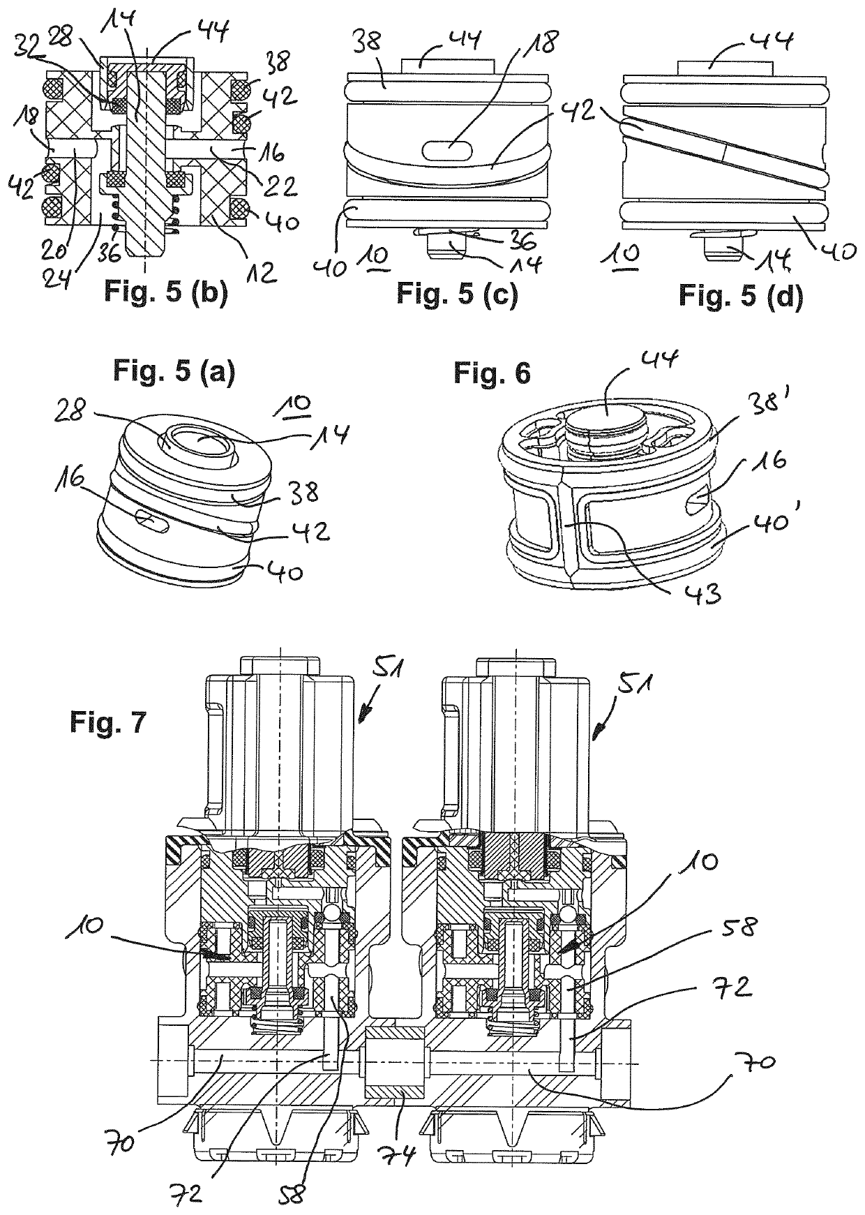 Electromagnetic valve device, use thereof, and system