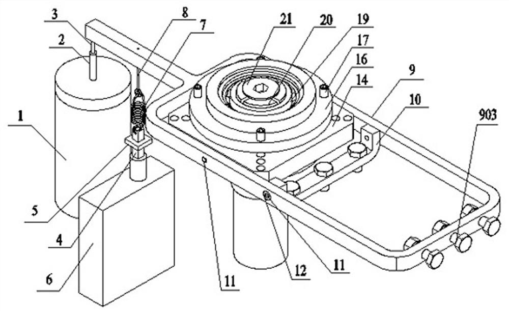 Axial loading device for electromagnetic rolling bearing