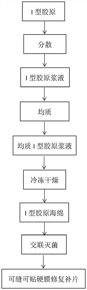 Hard mask repairing patch capable of being sewn and pasted as well as preparation method and application of hard mask repairing patch