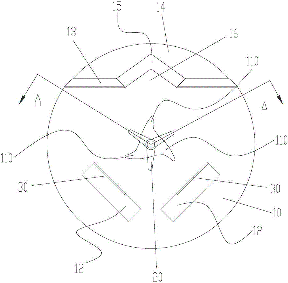 Stirring device and microwave oven possessing same