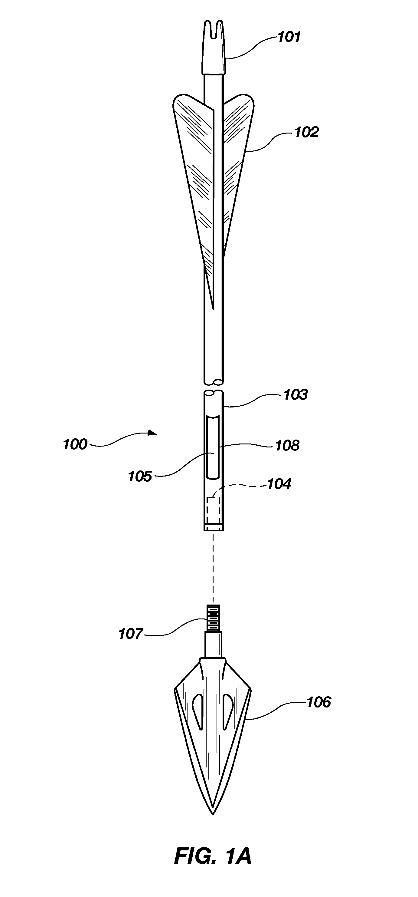 Implantable locator for hunting arrows