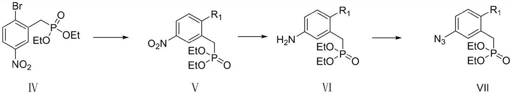 (3-(1H-1,2,3-triazole)phenyl)phosphoric acid derivative as well as preparation method and application thereof