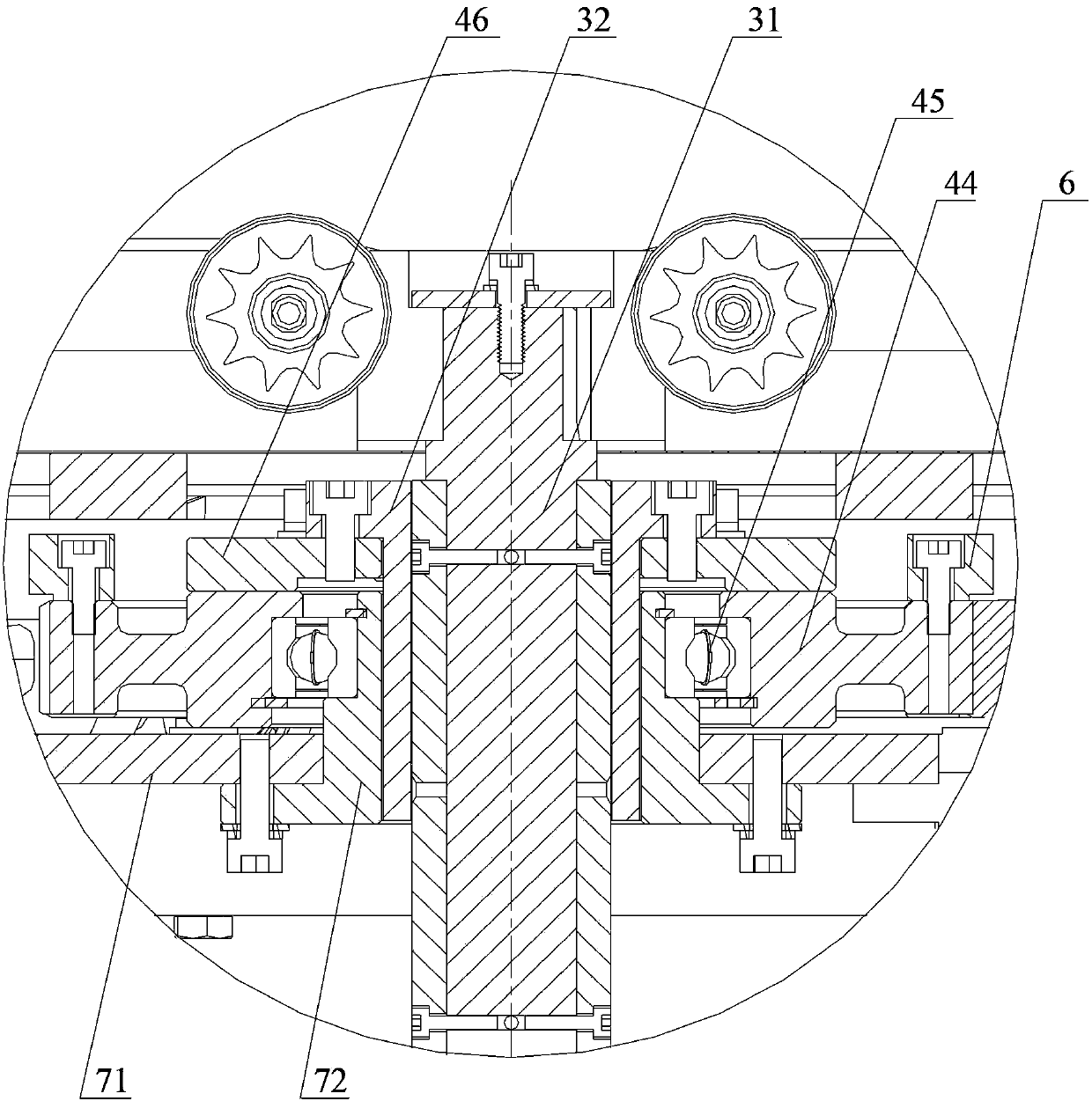 Jacking and rotating device
