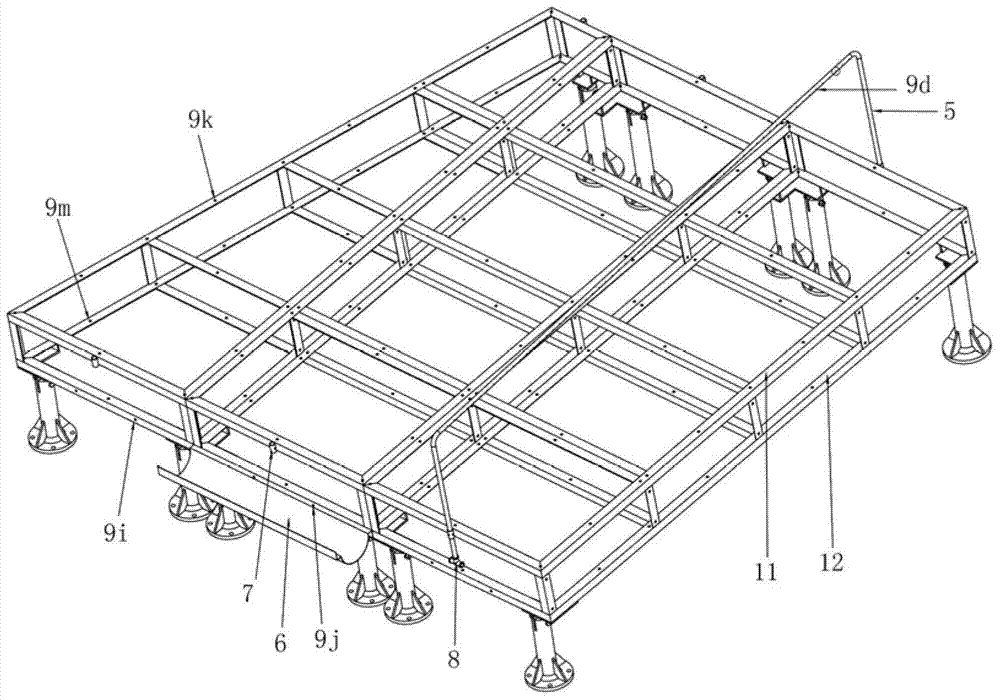Roof greening frame body and manufacturing method