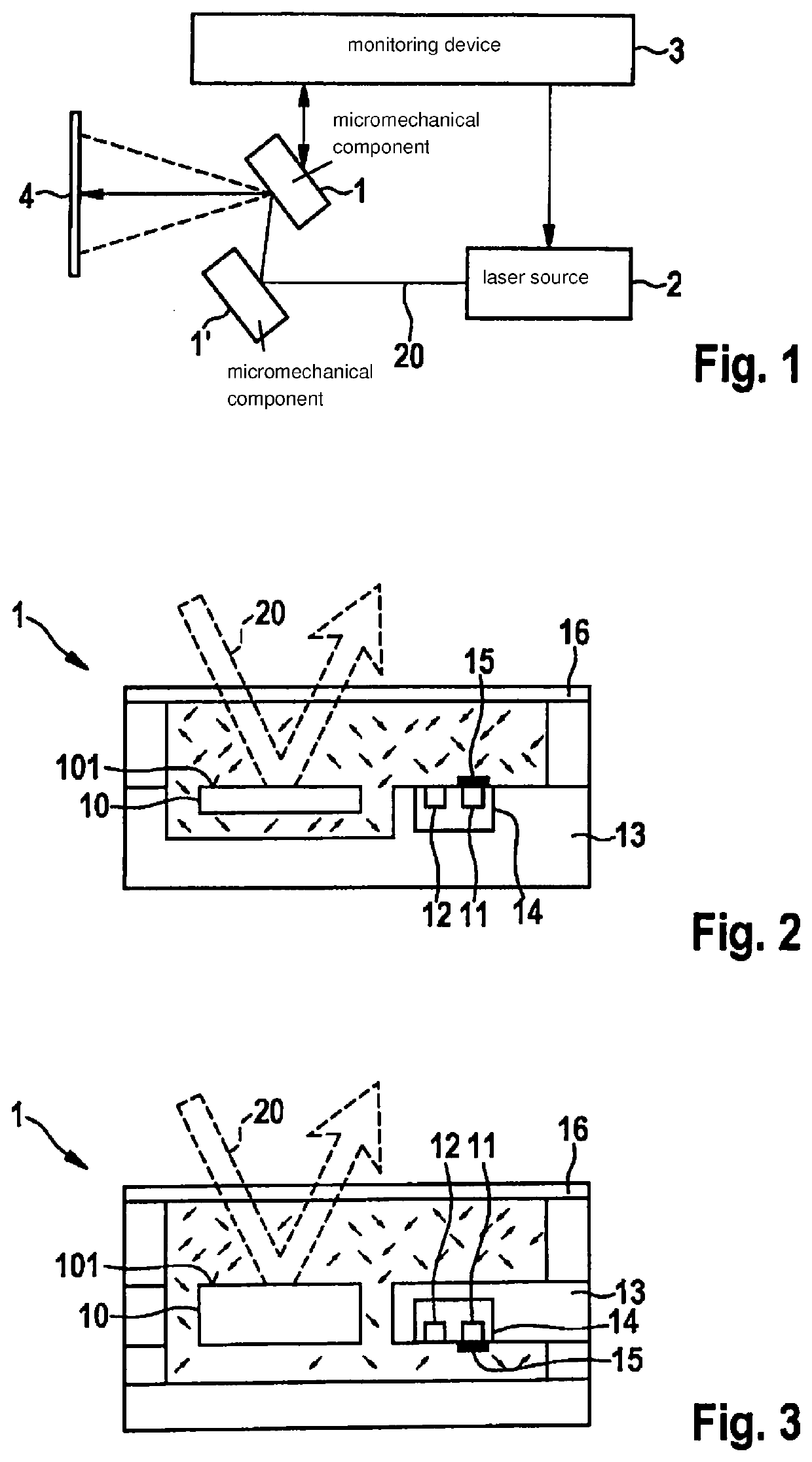 Micromechanical component, micromirror-based laser system, and method for monitoring a micromirror-based laser system