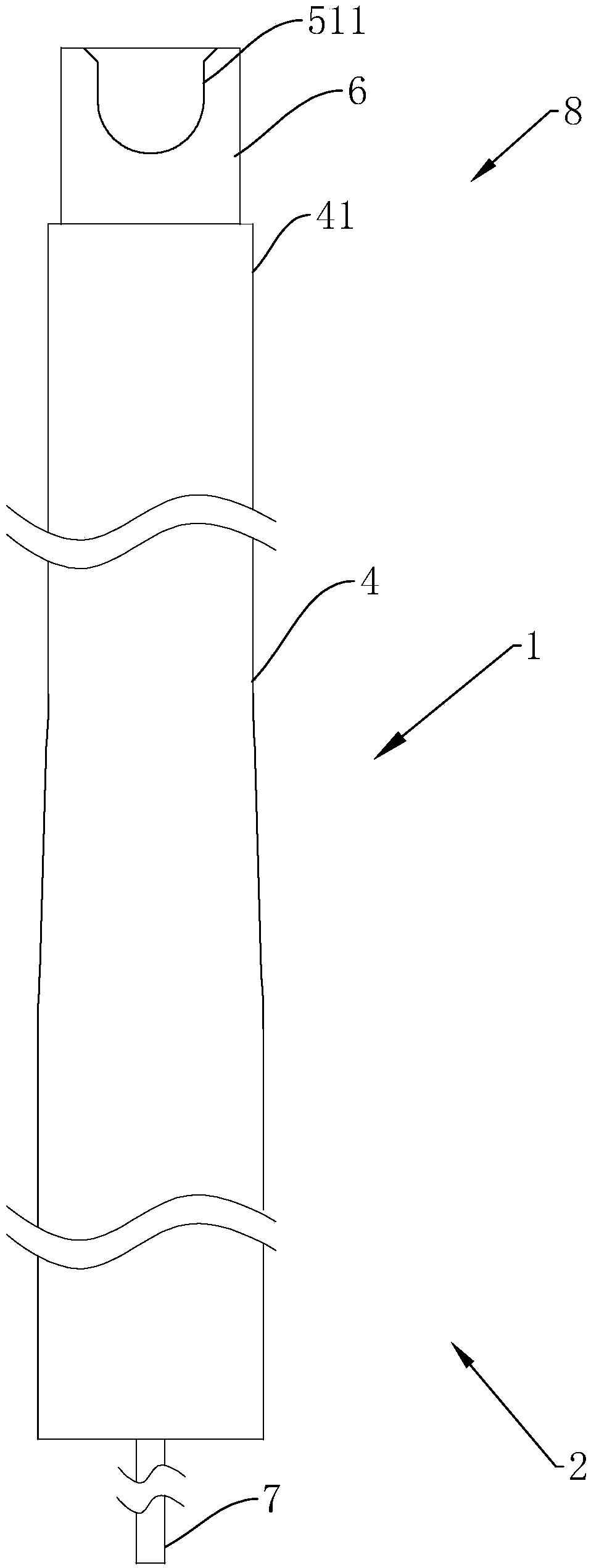 Flexible tapered endoscope catheter with braided wire structure