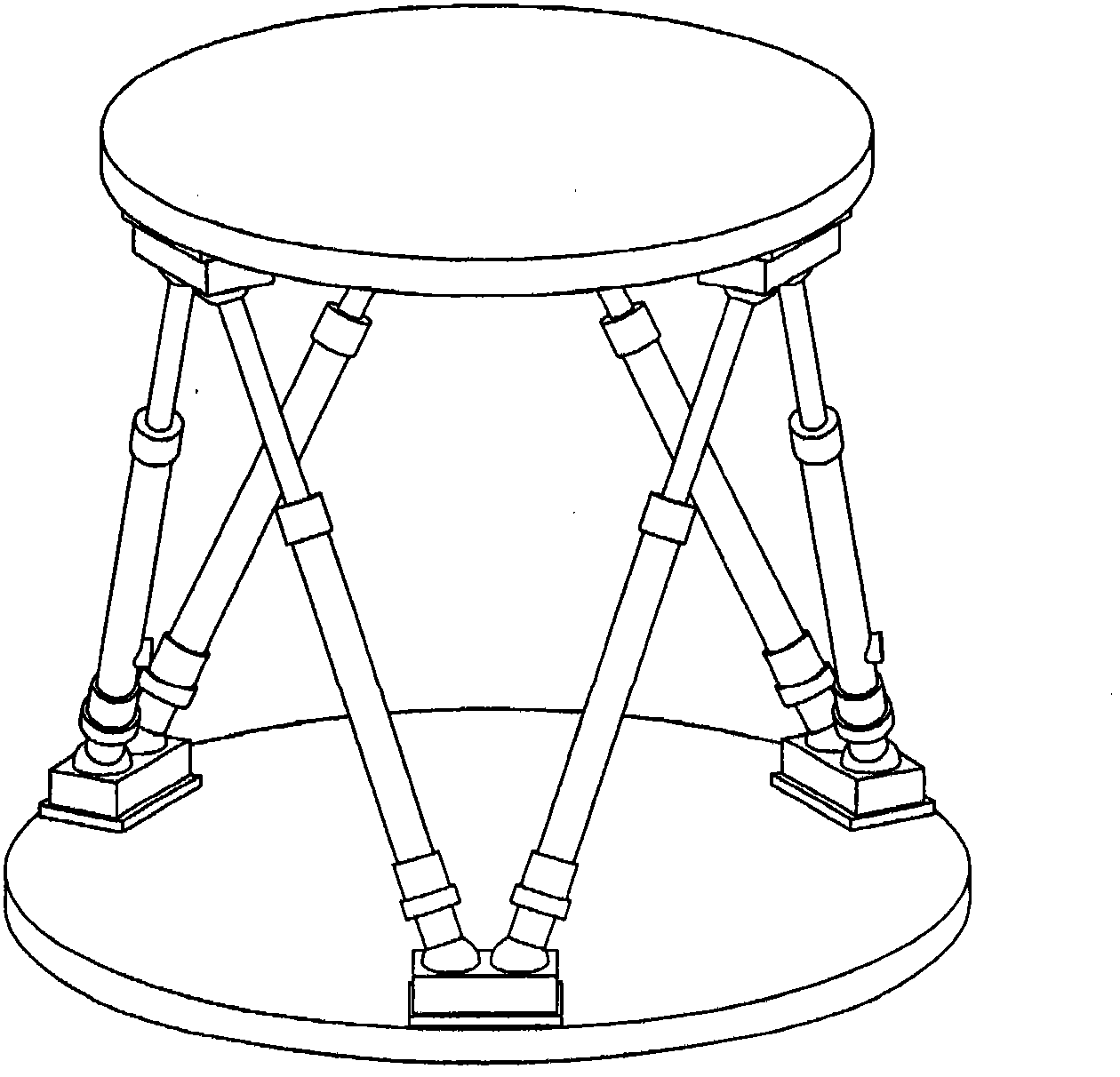 Hydraulic simulator platform infinitely rotating around Z-axis