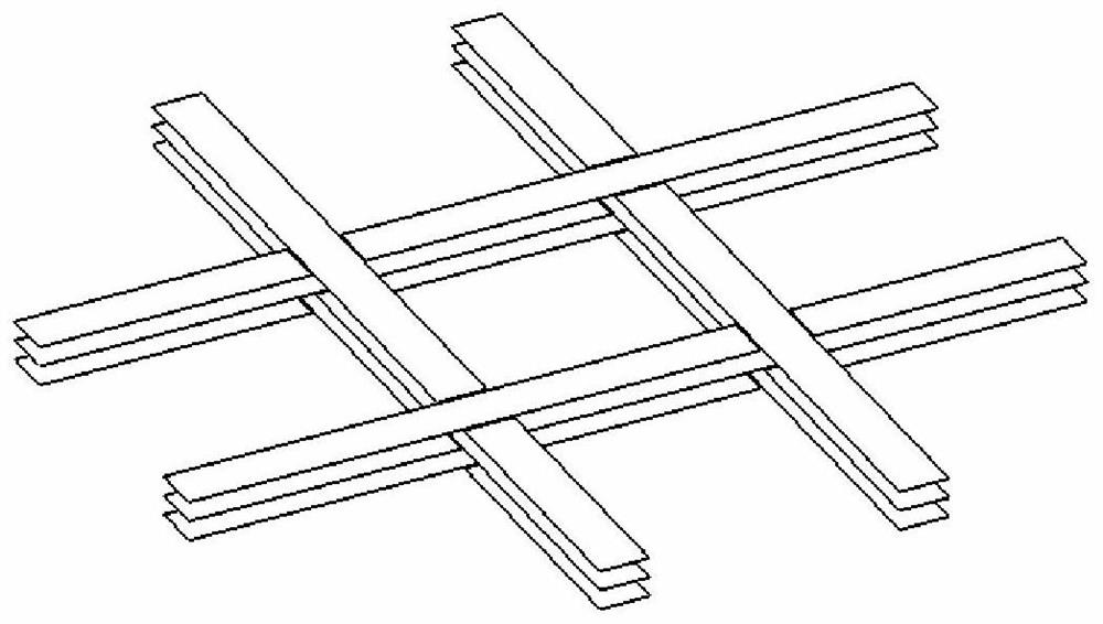 Aerospace composite material grating structure laying method