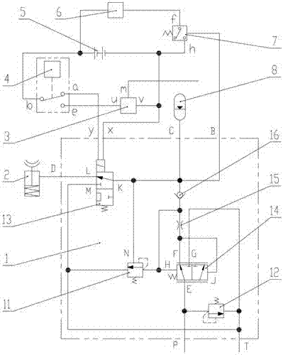 Electro-hydraulic control hand braking system