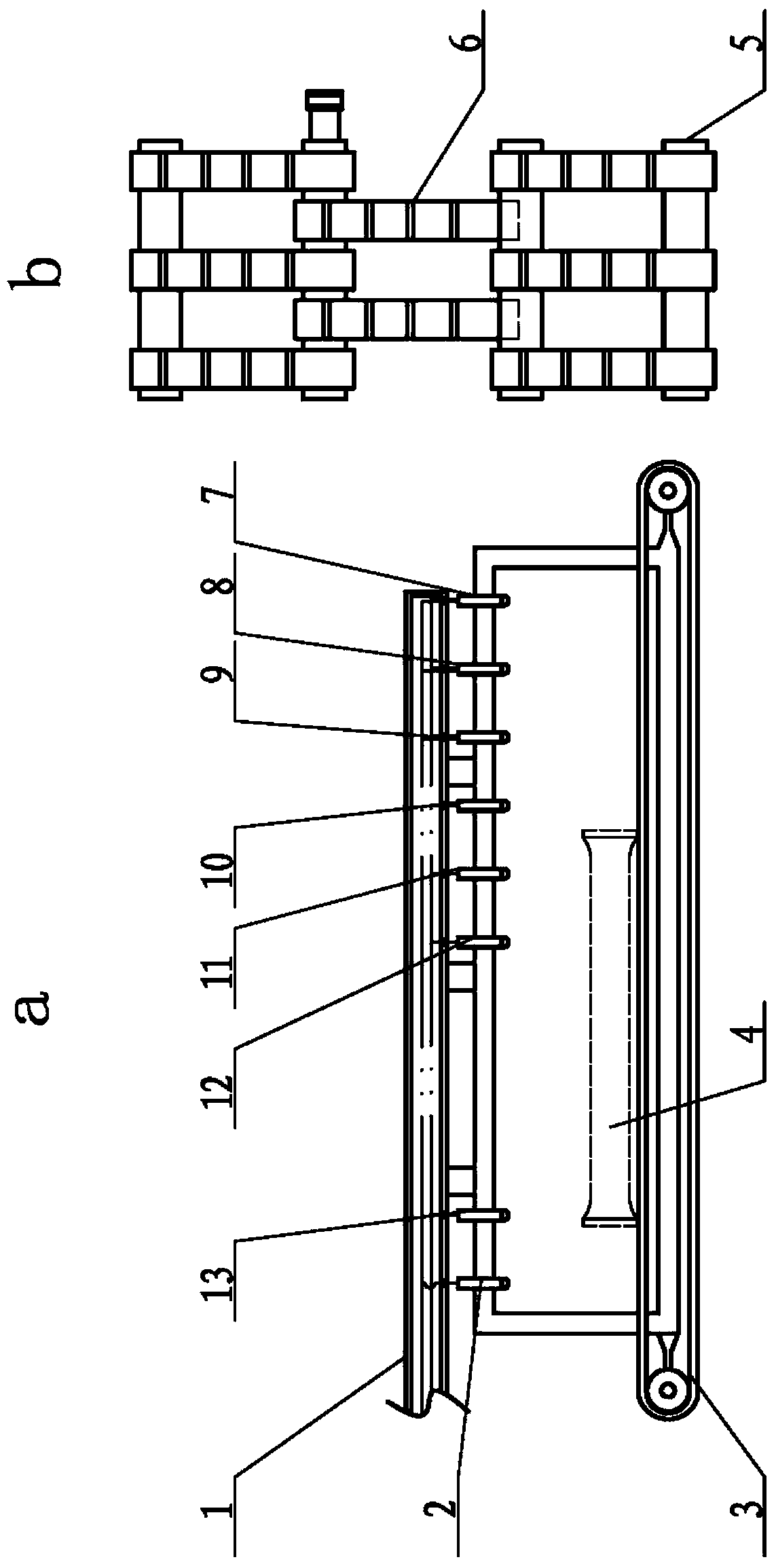 Primary material selection equipment for folding fan bamboo bones