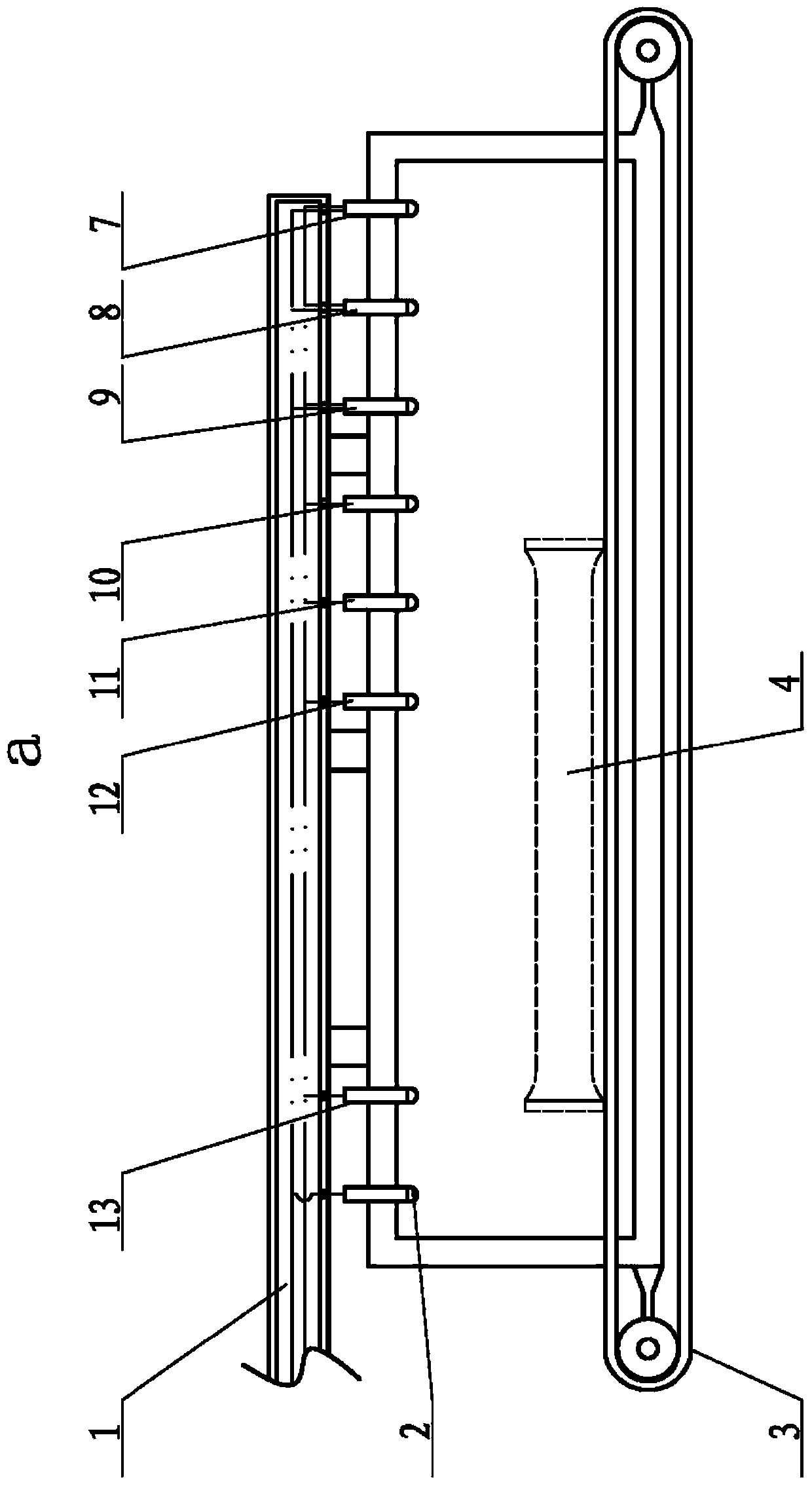 Primary material selection equipment for folding fan bamboo bones