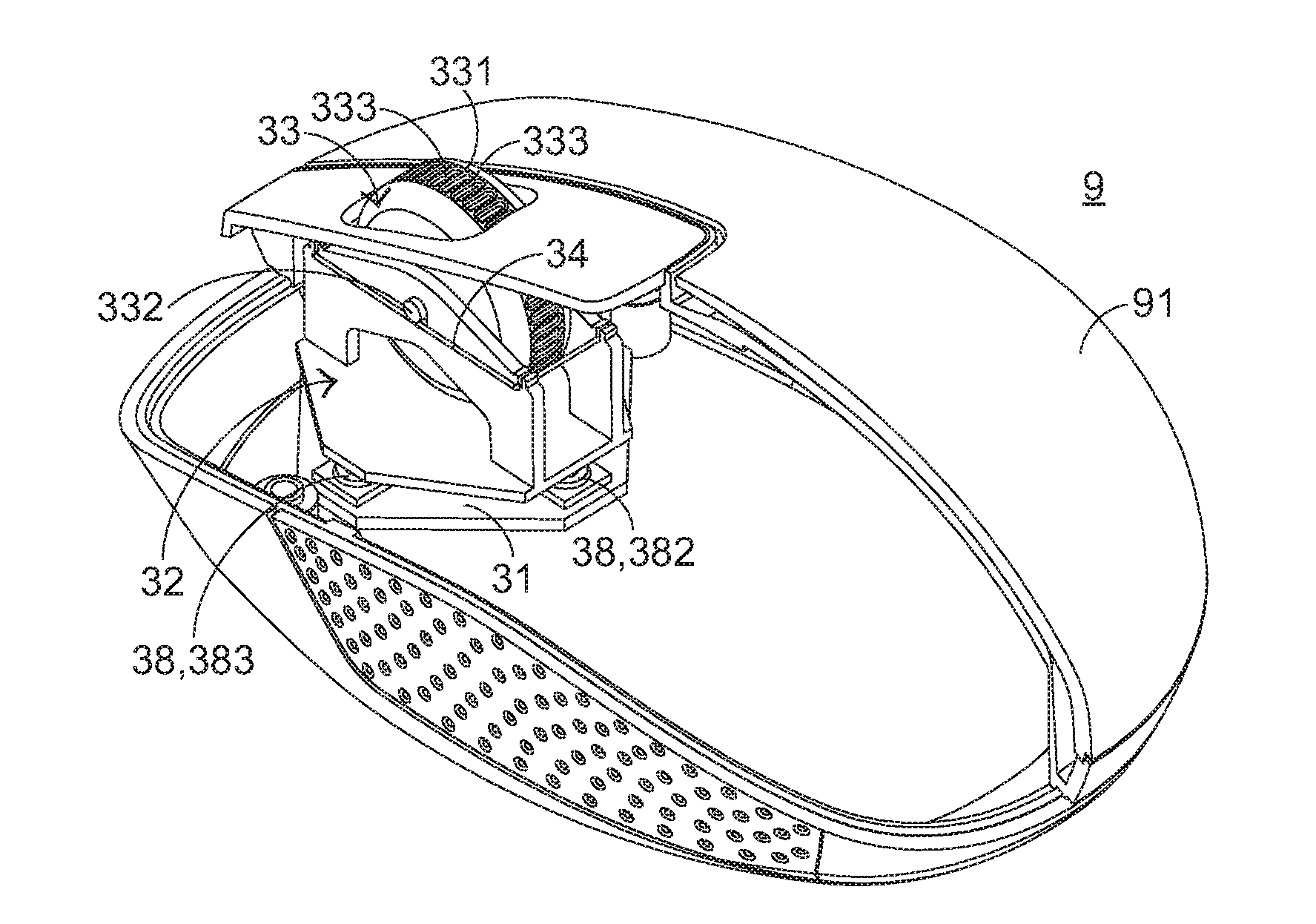 Roller module for input device