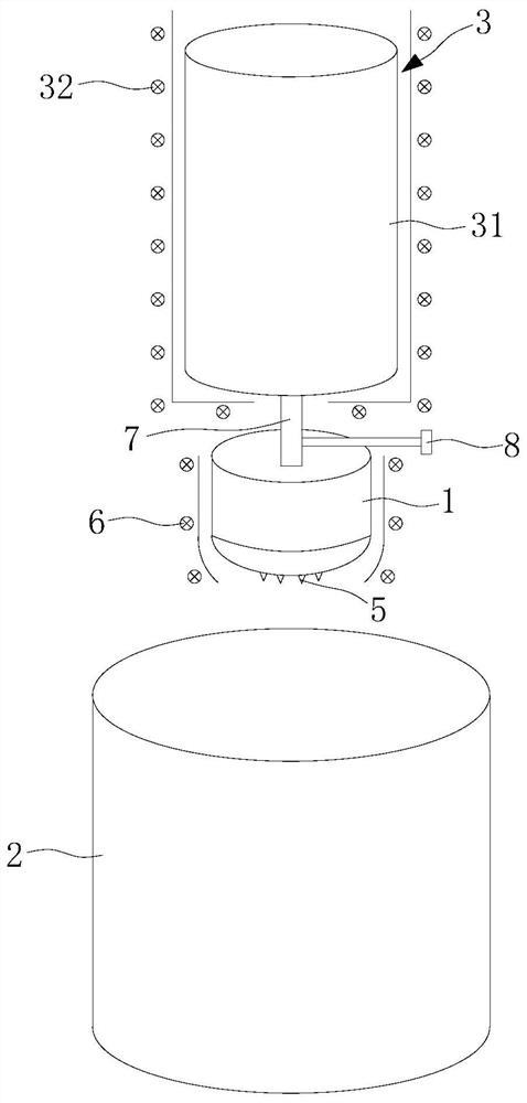 Indium particle preparation device and method