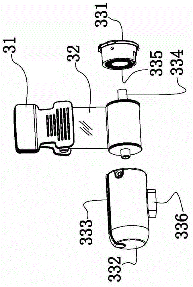 Clothing stretching device and clothing caring machine with same