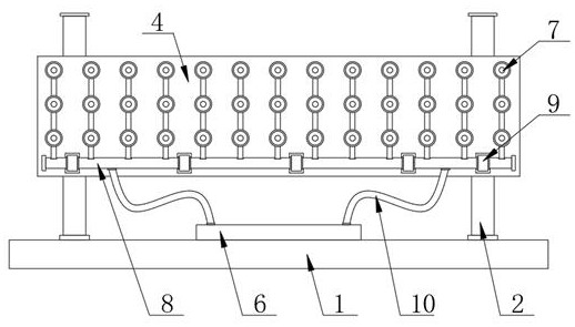 Movable paint spraying and drying device