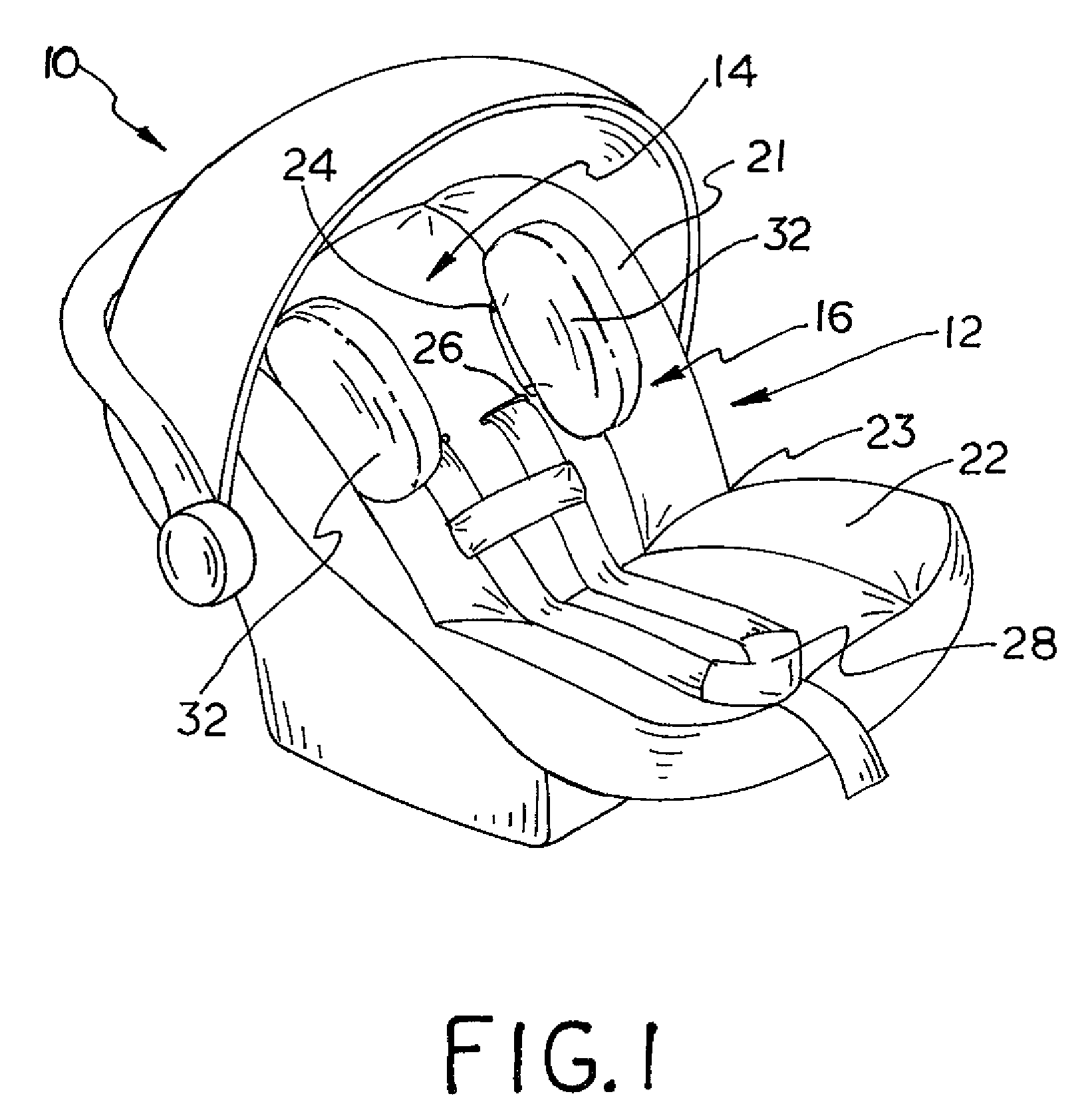 Head support and seat pad assembly for a child seat