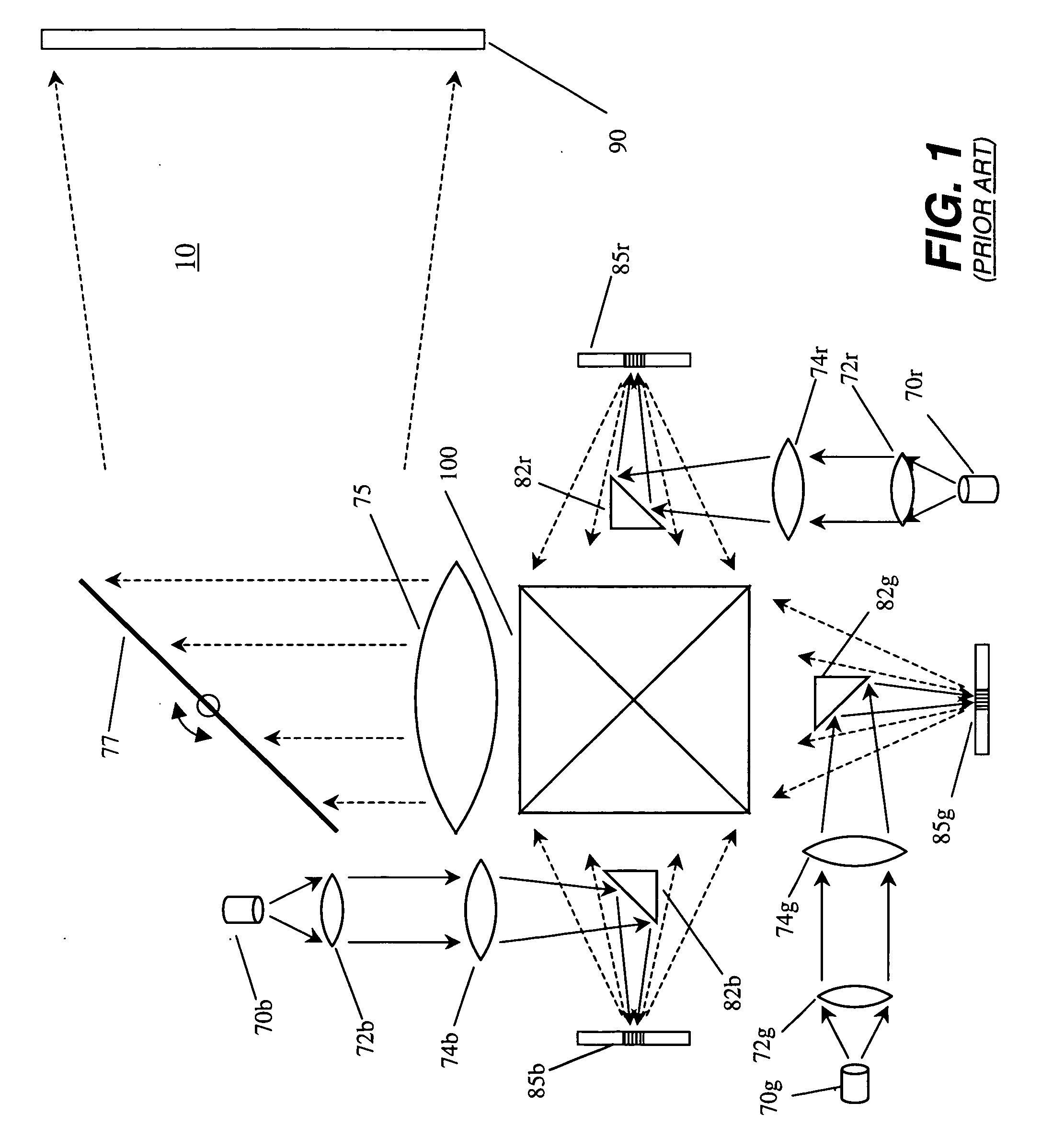 Display system incorporating bilinear electromechanical grating device