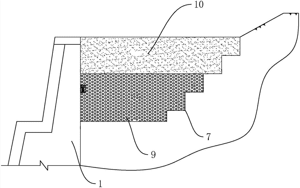 Approach channel retaining wall repairing structure and method