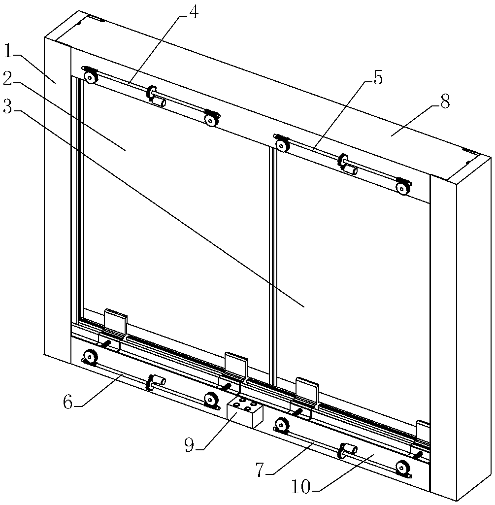 Sliding window capable of enabling sashes to be on same plane after being closed