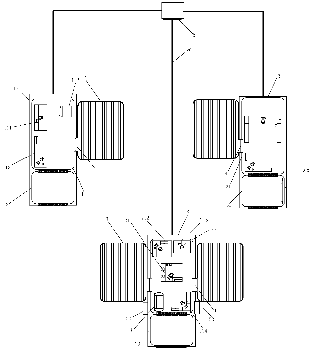Movable pathogen nucleic acid testing laboratory system supporting rapid deployment