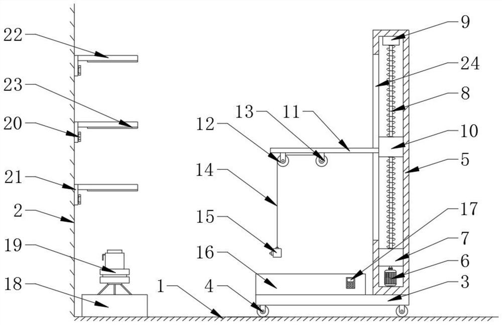 House building load-bearing wall perpendicularity detection method