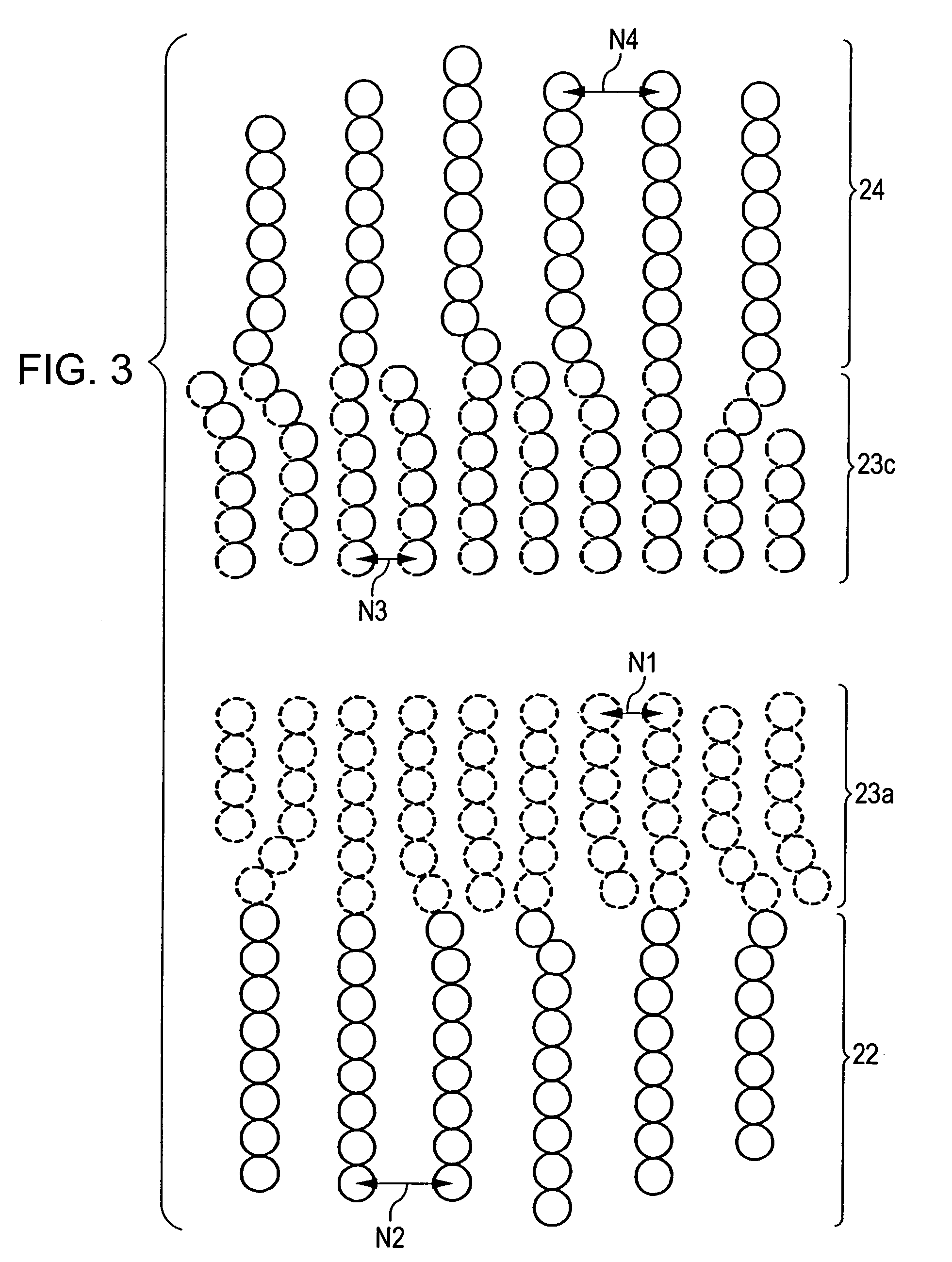 Magnetic detecting element having a self-pinned layer