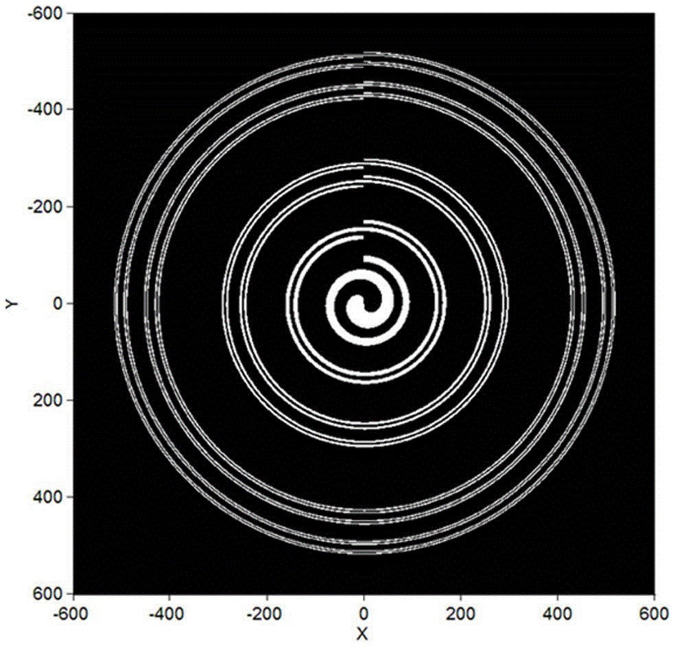 Amplitude type fractal spiral wave zone plate