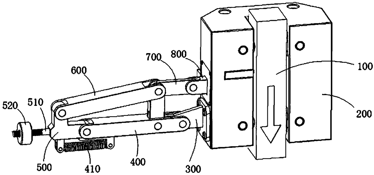 Single-side horizontal braking type elevator safety protection device