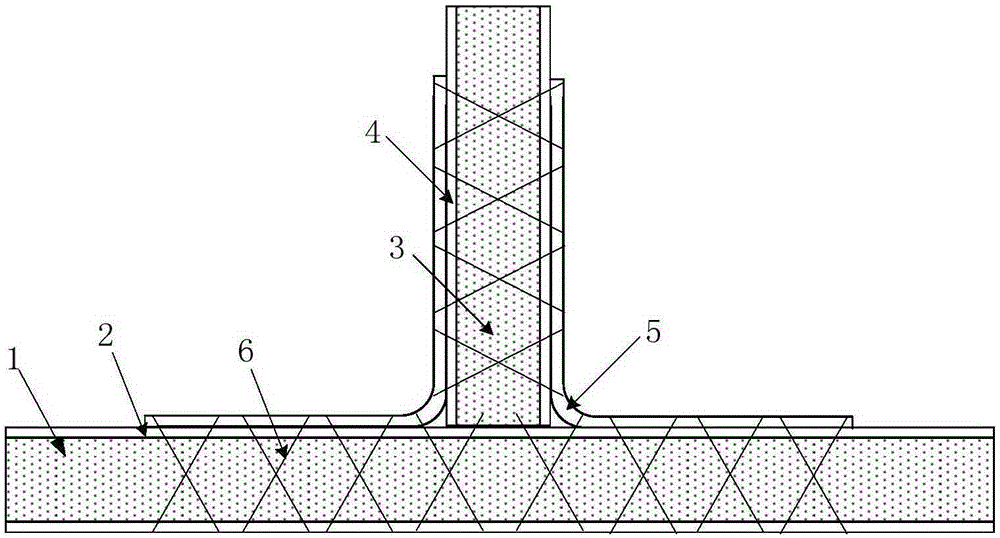 Partially-enhanced X-cor foam core sandwich T-joint structure and molding method