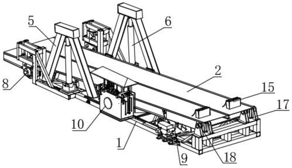 Mobile rear unloading platform based on grain transportation