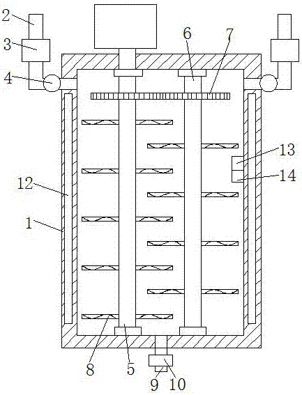 Quantitative blending device of lubricating oil