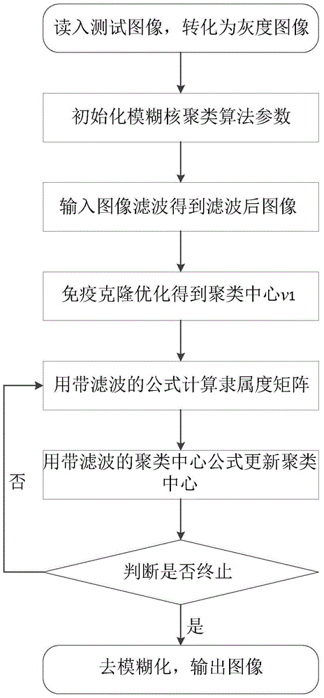 Image segmentation method based on immune clone algorithm and fuzzy kernel-clustering algorithm