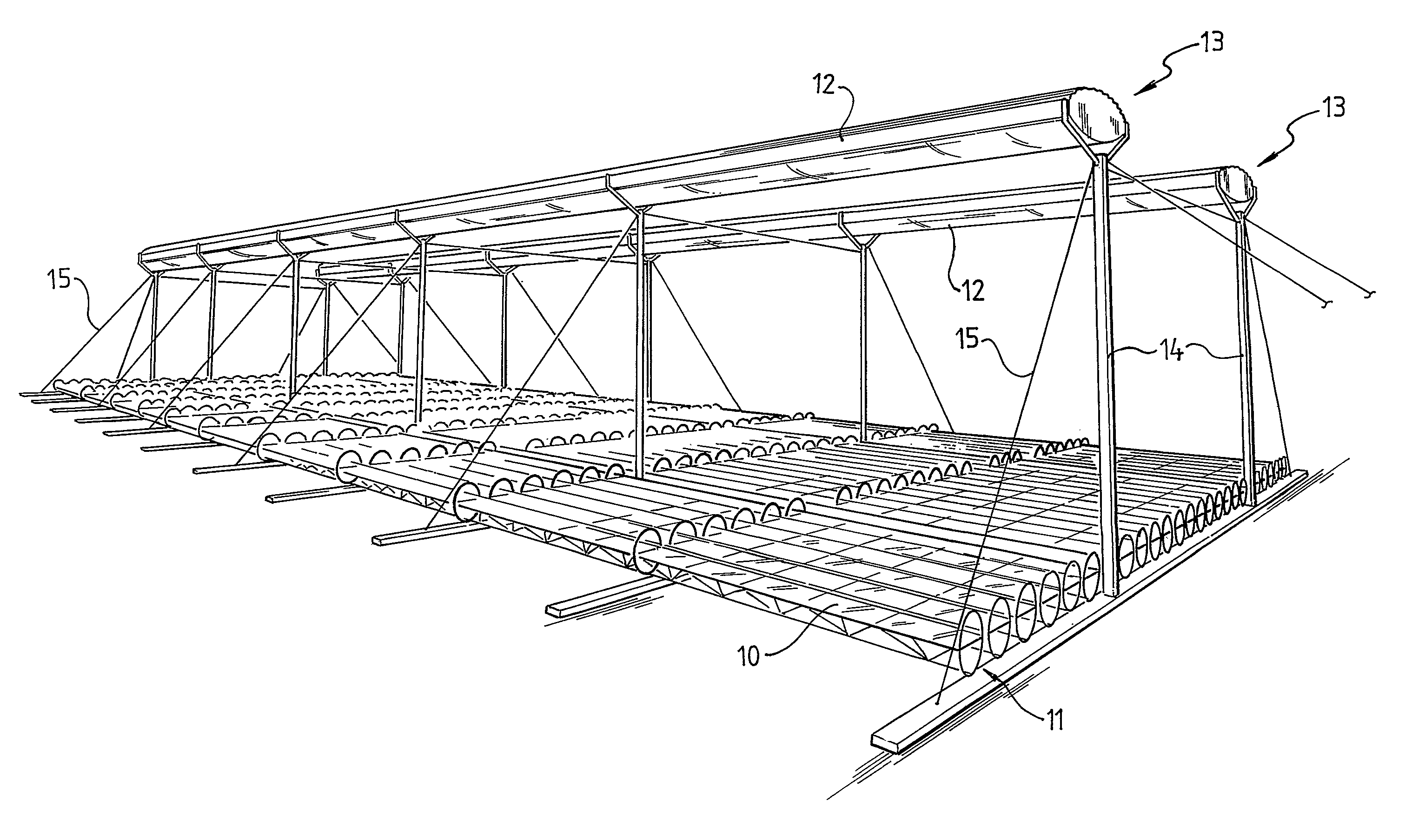 Multi-tube solar collector structure