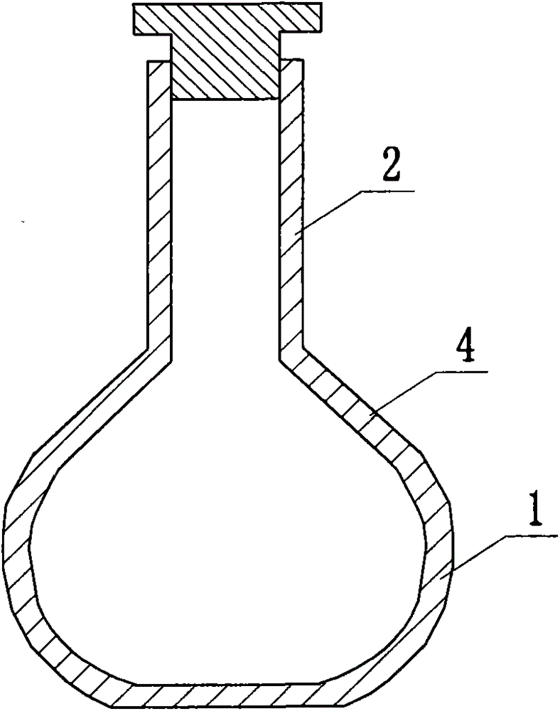 A kind of manufacturing method of polytetrafluoroethylene small-caliber volumetric flask