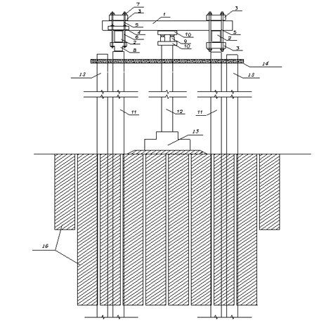 Underwater sand conpaction pile composite foundation test system