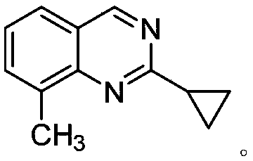 Method for synthesizing 2-cyclopropyl-8-methylquinazoline