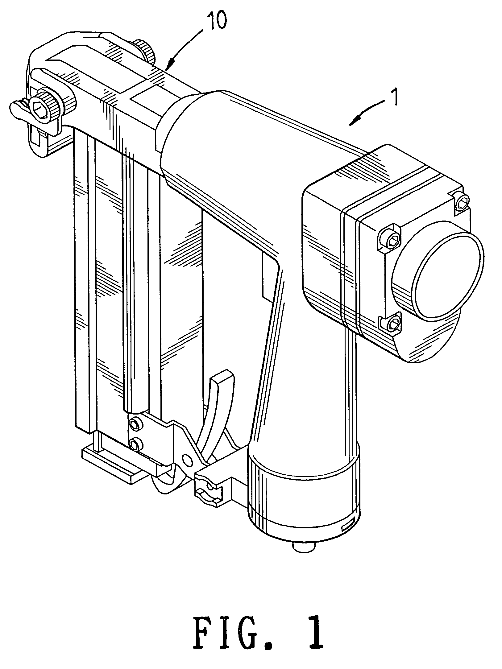 Positioning device of a nail driver