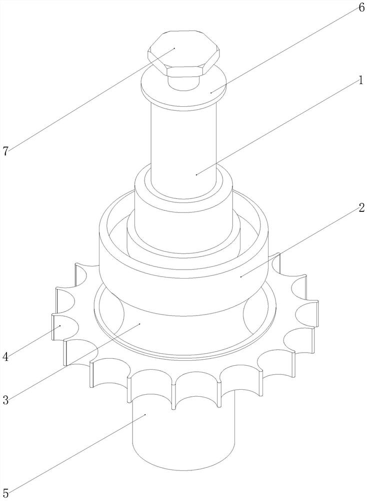 Novel automobile oil pump driving shaft and machining process thereof