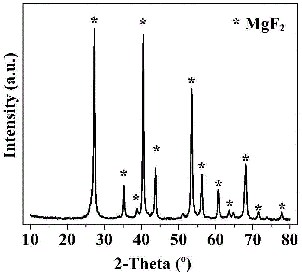 Preparation method of magnesium fluoride with high specific surface area