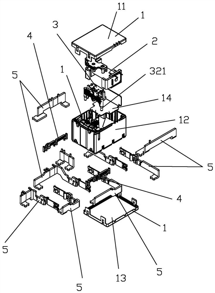 Electromagnetic relay with pushing card