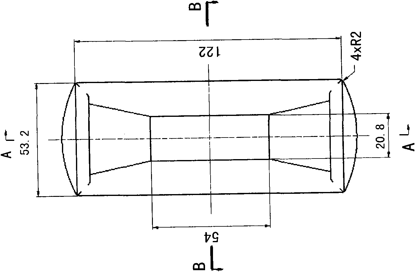 Structure of high-power strip beam electron gun with rectangular section