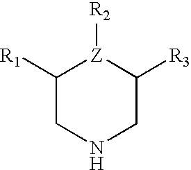 3,4-disubstituted, 3,5-disubstituted and 3,4,5-substituted piperidines