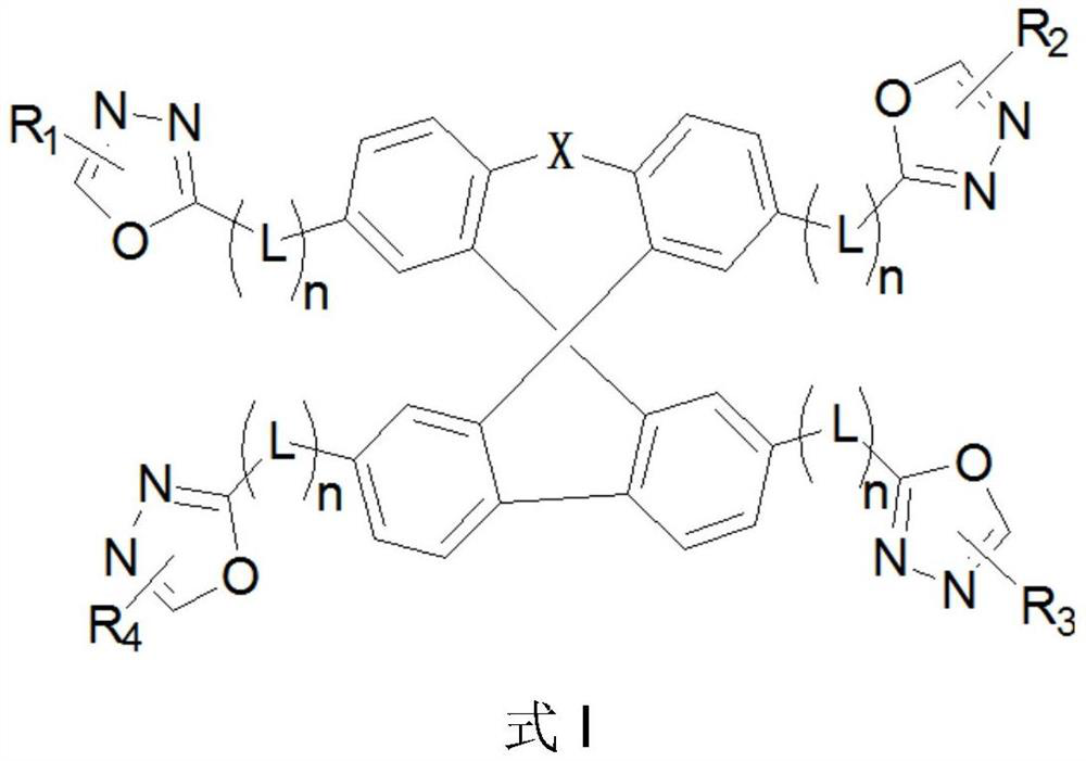 Oxadiazole-substituted organic light-emitting material and OLED device