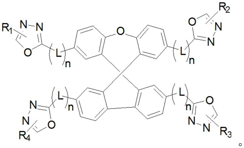 Oxadiazole-substituted organic light-emitting material and OLED device