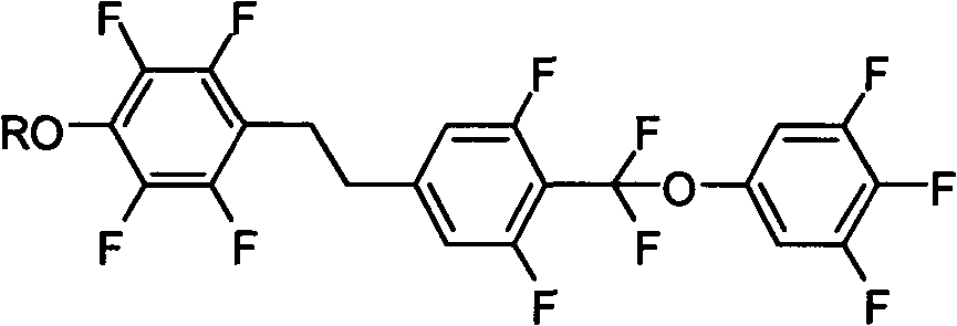 Ultrahigh-fluorine-substituted liquid crystal compound with CF2O bridge bond, synthetic method and application