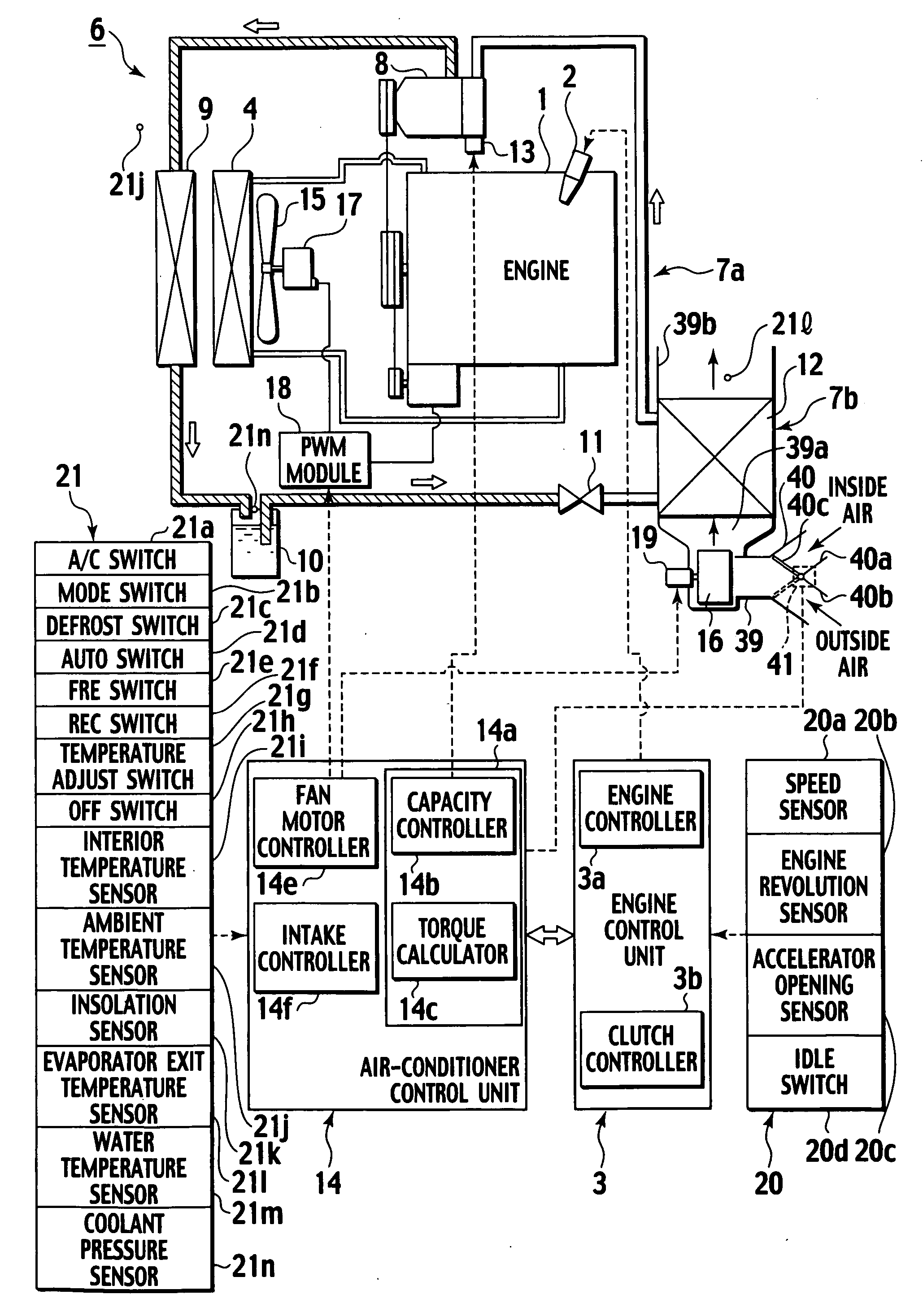Apparatus for and method of calculating torque of variable capacity compressor